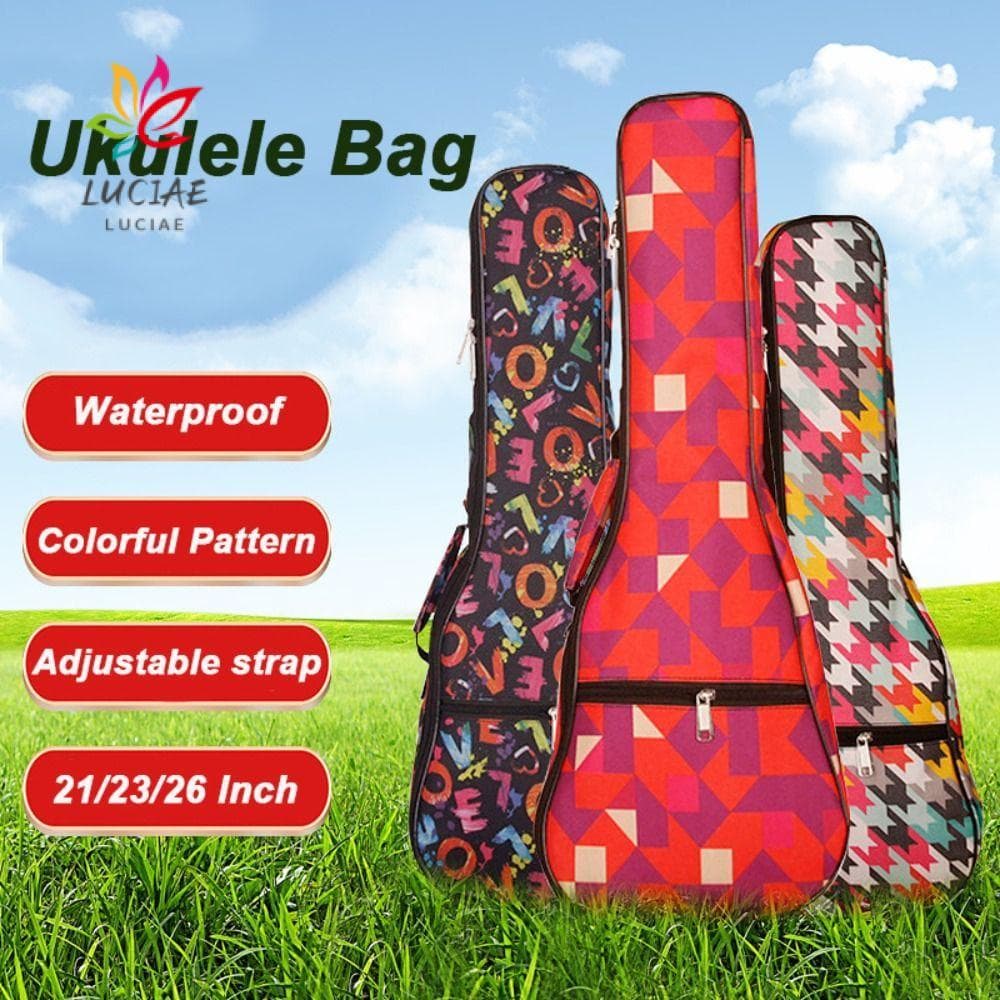 Bolsa Para Ukulele LUCIAE , Mochila Pequena À Prova D'água Guitarra , Colorida Instrumentos Musicais Infantis