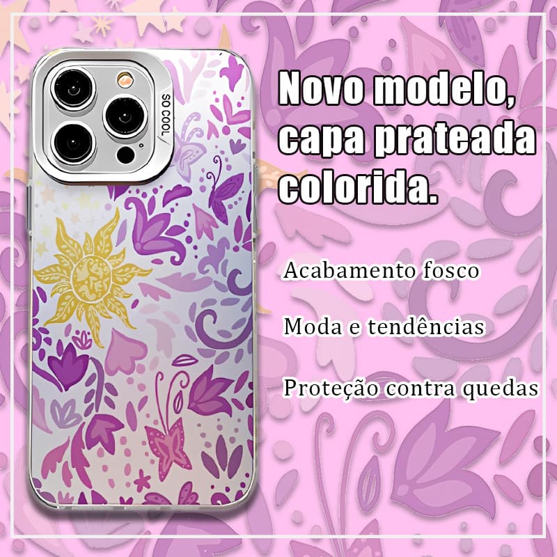 Rapunzel Style Sun Flowers Matte Cases Capinha Capas Foscas Para IPhone 17 16 15 14 Plus Pro Max Samsung Envio rápido