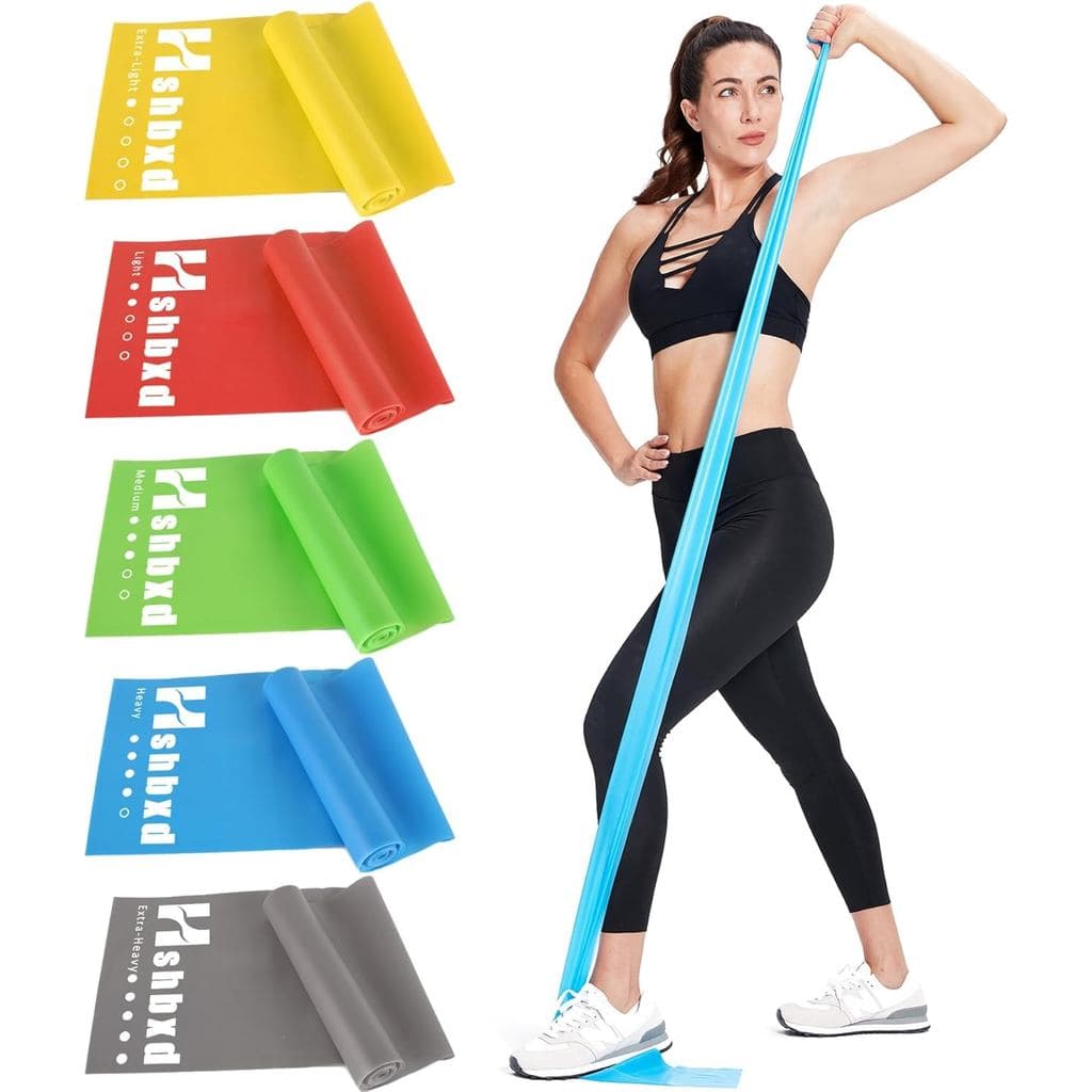 Faixas de Resistência para Fisioterapia, Faixas para Exercícios, Conjunto de Faixas Elásticas Sem Látex para Alongamento
