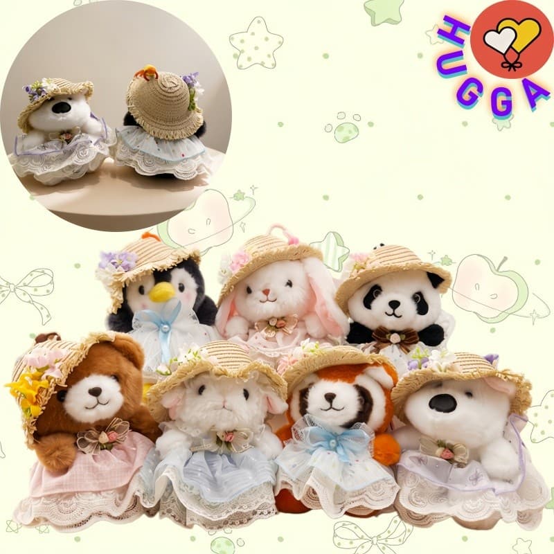 HUGGA Ornamentos De Animais Fofos Repelentes De Mosquitos Boneca De Pelúcia Urso Divertido Panda Chaveiro Presente Da Na