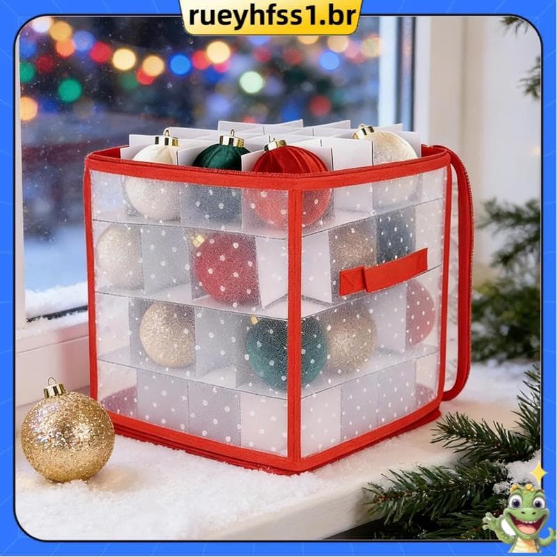 Casa Porão Apartamento Compatível À Prova Dwaterproof Água Caixa De Armazenamento De Ornamento De Natal Com Divisórias ,