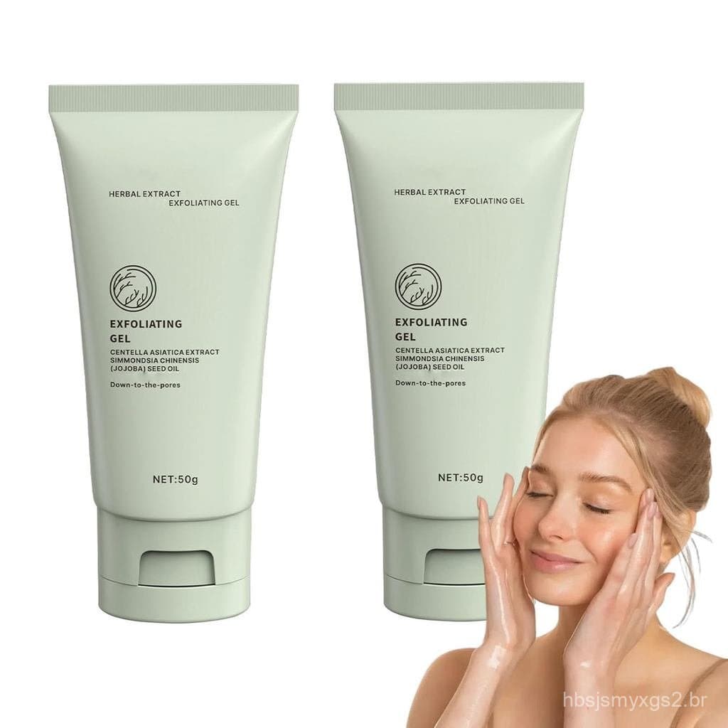 Gel Esfoliante Herbal Hjmeta, Esfoliante Facial Hidratante Profundo, Todos os Tipos (2 peças)