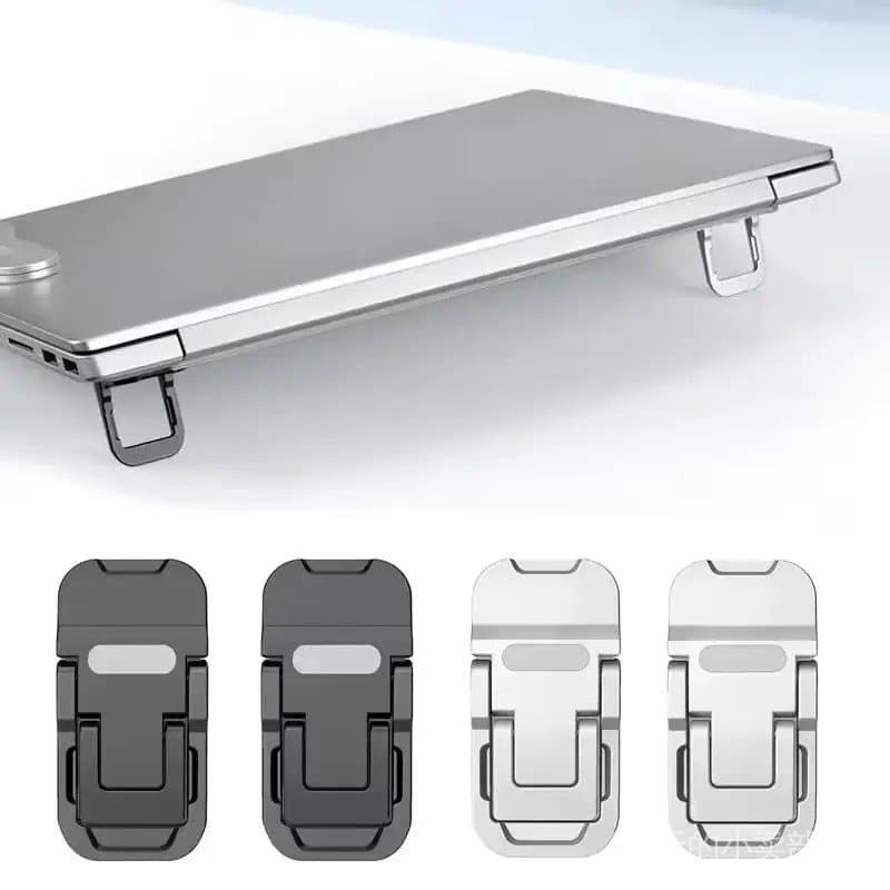 Suporte Dobrável para Laptop, Suporte para Teclado de Laptop com 2 Ângulos Ajustáveis, Suporte Invisível Autoadesivo par