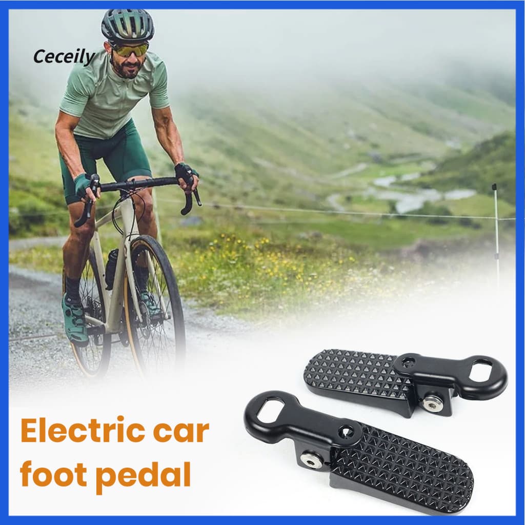 Bike Pedals Replacement Safe 2pcs Aluminum Alloy Rear Non-slip Folding Footrests Quick Release Pegs for E-bike Bicycle A