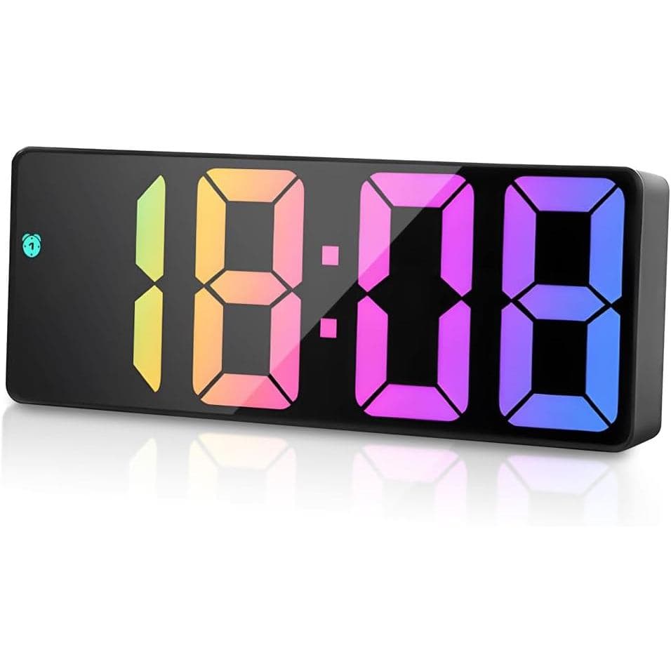 Relógio Despertador Digital Flintronic, Relógio LED com Grande Display, Relógio Despertador de Cabeceira, Relógio Alimen