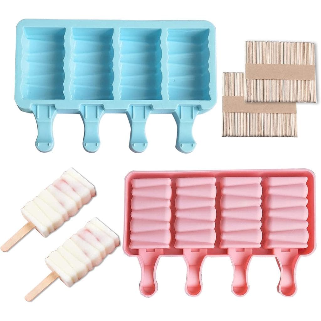 Conjunto de 2 Moldes de Silicone para Picolé, Moldes para Cakesicle, para Cake Pop, Moldes de Silicone para Picol