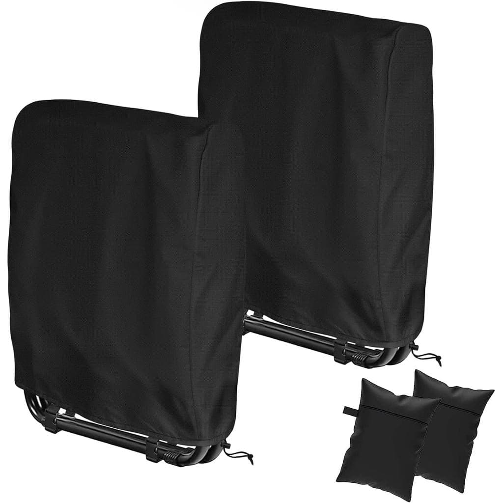 Kovshuiwe 2 Peças Capa para Cadeira Dobrável Zero Gravity para Exterior, Impermeável, Capas de Armazenamento para Cadeir