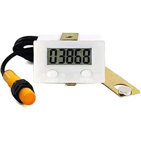 Contador Digital LCD 0-99999 de 5 Dígitos com Medidor Ascendente + Sensor de Proximidade com Ímã