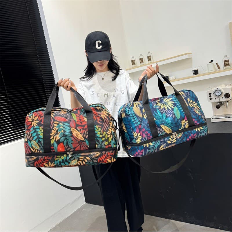Bolsa de viagem feminina bolsa de bagagem de armazenamento de grande capacidade moda de viagem à prova d'água bols