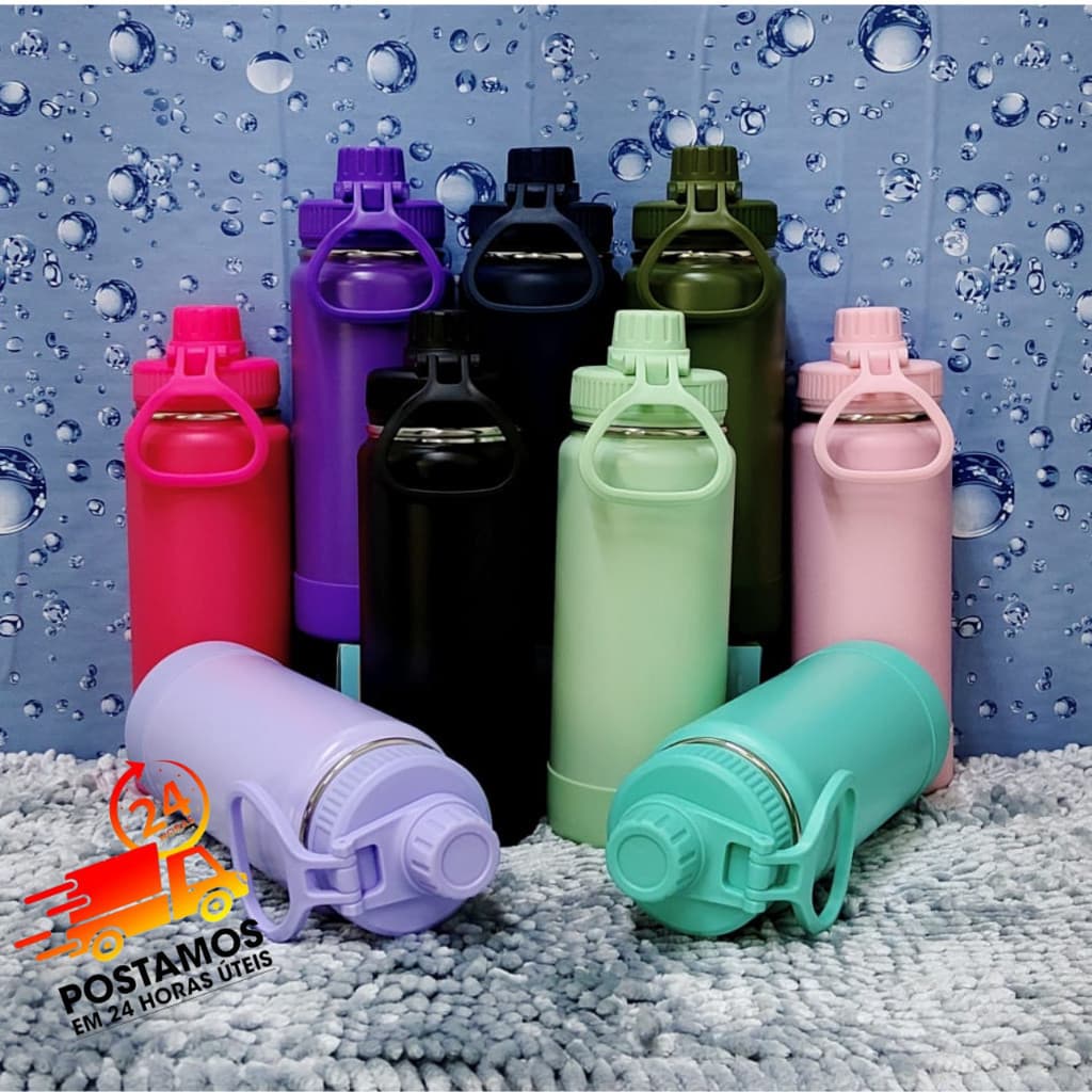 Garrafa Térmica Premium Aço Inoxidável SUS316 Alça Dobrável-350ml/600ml/800ml/1000ml
