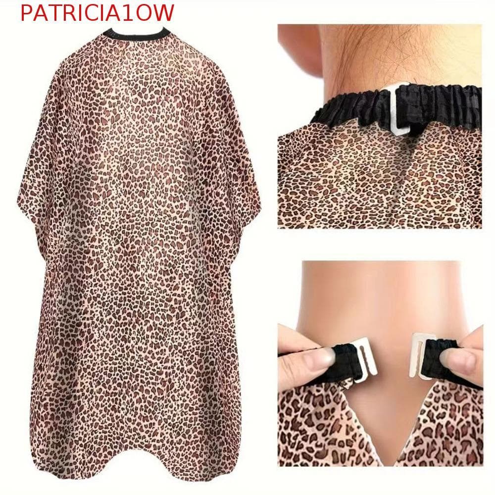 PATRICIA1OW Avental De Cabeleireiro À Prova D'água , Capa Elástica Profissional Para Corte De Cabelo , Estampa De Leopar
