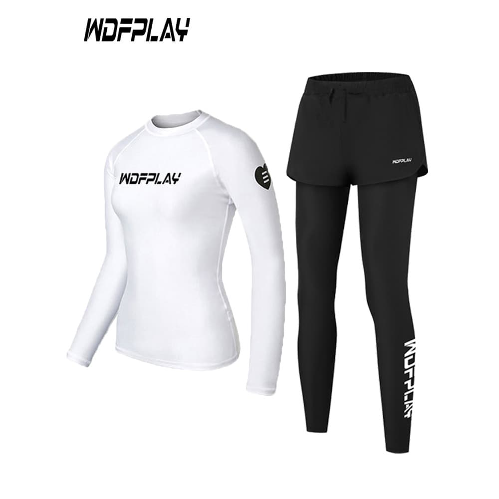 WDFPLAY Wetsuit de manga comprida maiô feminino surf medusa terno de secagem rápida protetor solar roupas esportivas de