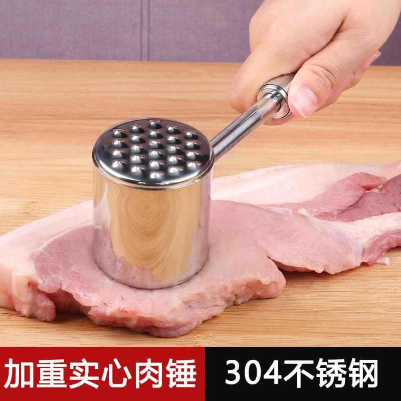 304 aço inoxidável martelo de carne solta cozinha doméstica bater bife martelo carne macia ferramenta macia batedor come