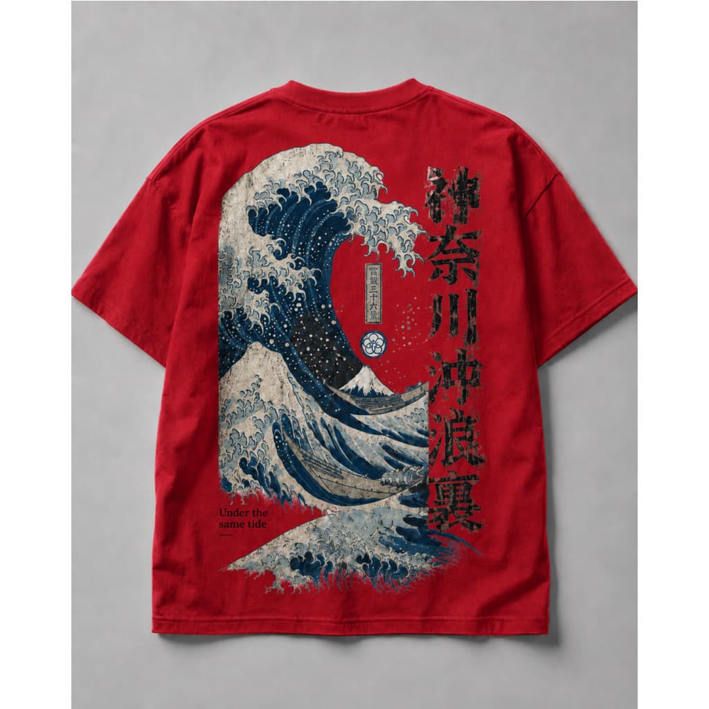 Camiseta Grande Onda Japonesa Hokusai Arte Clássica Vintage Estampada 100% Algodão