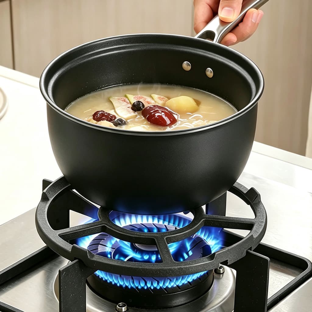 Suporte de fogão a gás Universal acessórios de cozinha fogão a gás Wok pote pequeno pote de leite rack suporte seis-garr