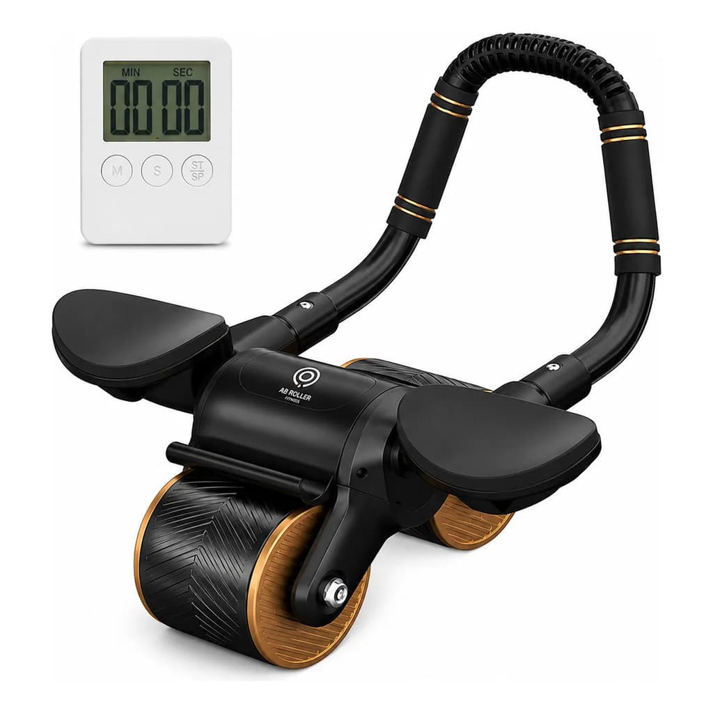 Roda Abdominal Dupla Com Apoio E Contador Exercícios