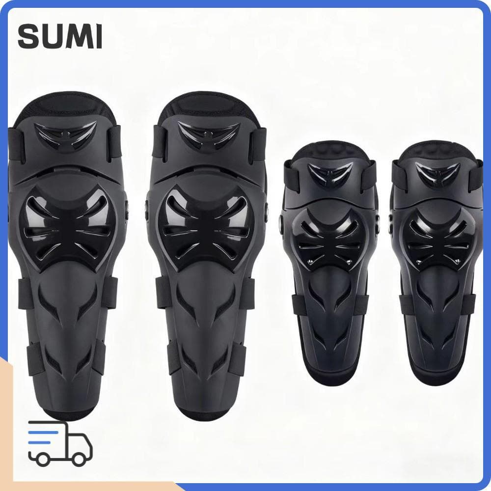 LUCKY-SUMI 4 Peças De Joelheira Para Motocicleta , Cotoveleira Ajustável Com Concha PE , Forro Respirável