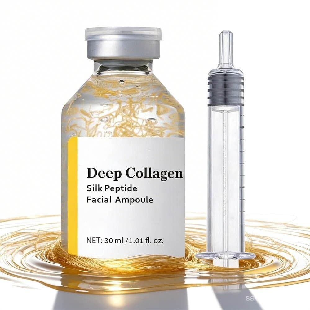DeepCollagenSilkPeptide, Sérum Anti-Envelhecimento e Lifting Facial para Firmeza | Hidratação Profunda Avançada e Repara