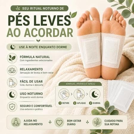 Adesivos Detox para os Pés Elimine Odor, Impurezas e Toxinas Naturalmente Almofada Detox Para os Pés