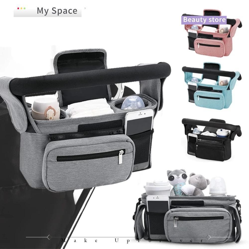 MY Bolsa De Armazenamento Para Carrinho De Bebê , Suporte Garrafa De Telefone , De Grande Capacidade , Porta-Copos , Múm