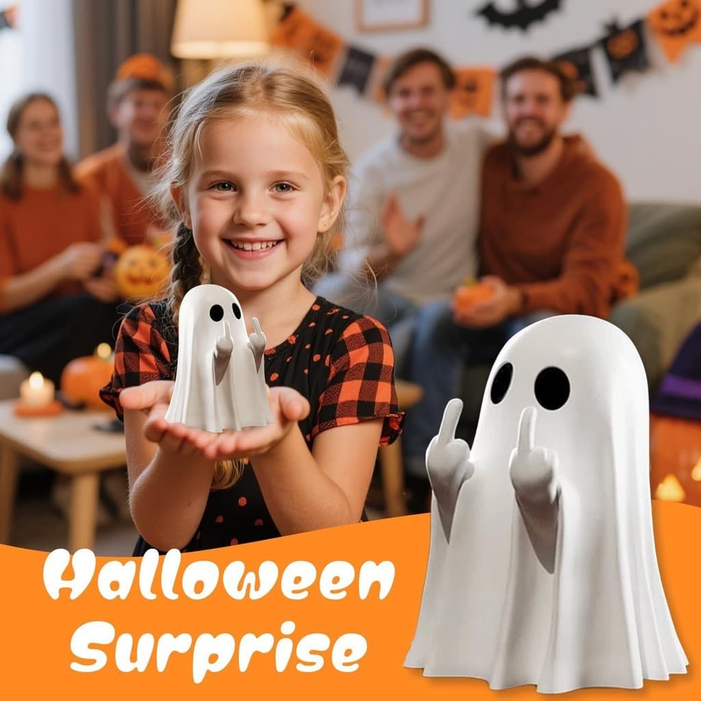 Estatueta Fantasma De Halloween , Decoração Interna , Decorações Engraçadas De Dedo , Enfeites Fantasmas Fofos , Peças C