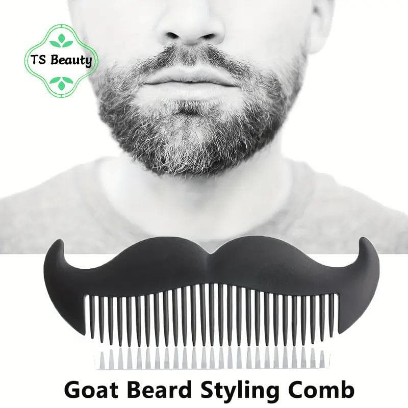 TS Moda Menb Mini Poeta Barba Para Homens Plástico Bigode Escova De Cabelo Facial Estilo Desembaraçar Barbeiros .