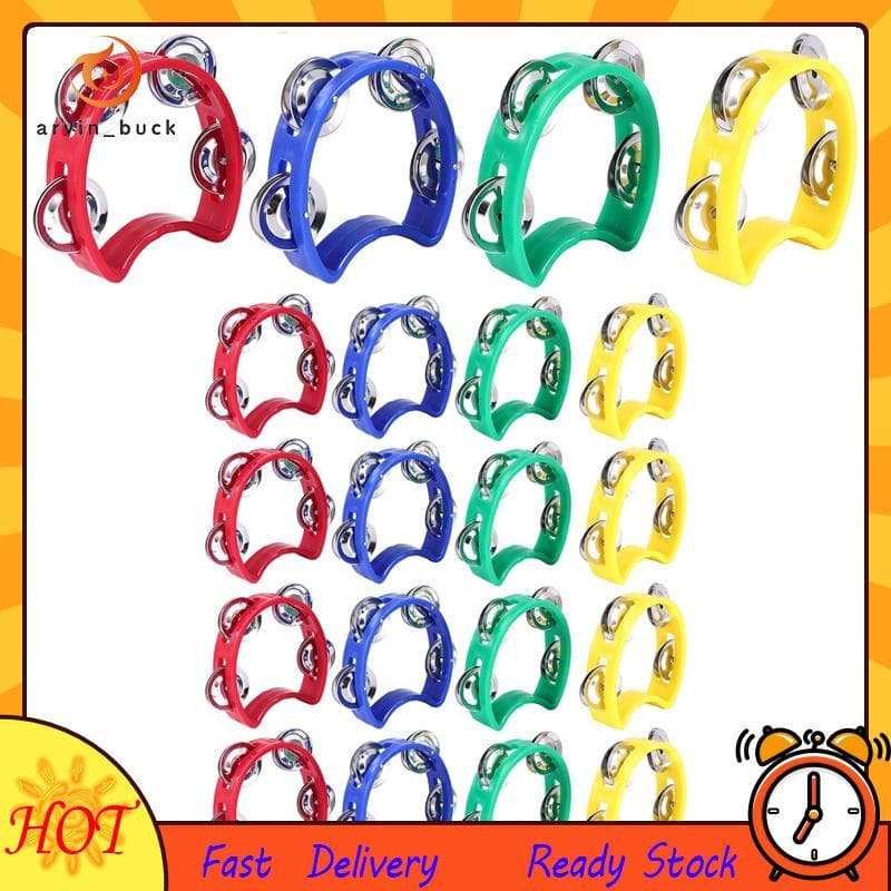 Instrumentos Musicais De Pandeiro De Plástico , 20 Peças , Para MINI Pandeiros Portáteis , Percussão , Ritmo , Festa ,