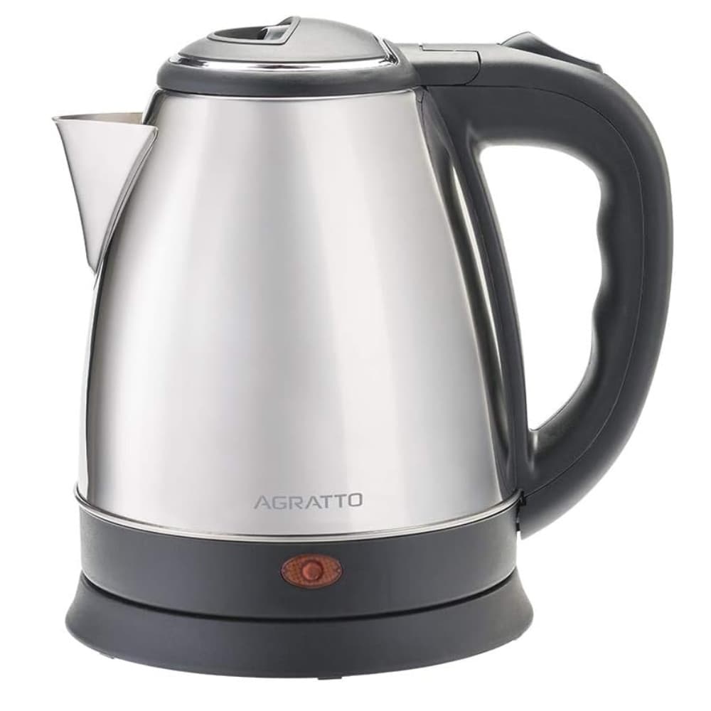 Chaleira Elétrica Agratto Inox 1,8 Litros: Ferver Água Rápido, Base 360° e Aço Inox