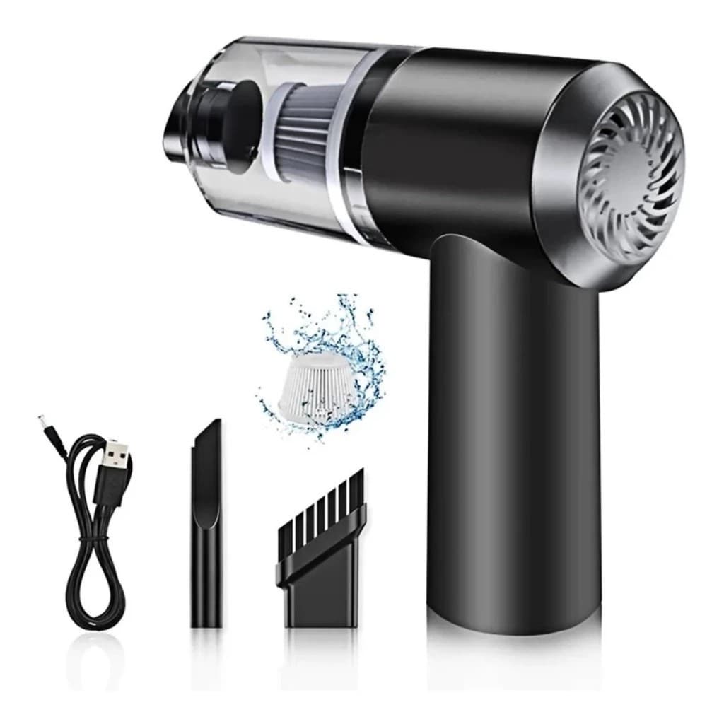 Mini Aspirador de Pó 3 em 1 Portátil USB Recarregável Carro Casa 120W