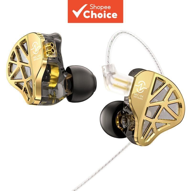Fones De Ouvido CCZ MC04 Intra-Auriculares 1DD BA Hybrid Driver IEMs Para Jogos Graves Aprimorados De Grau De Estúdio Co