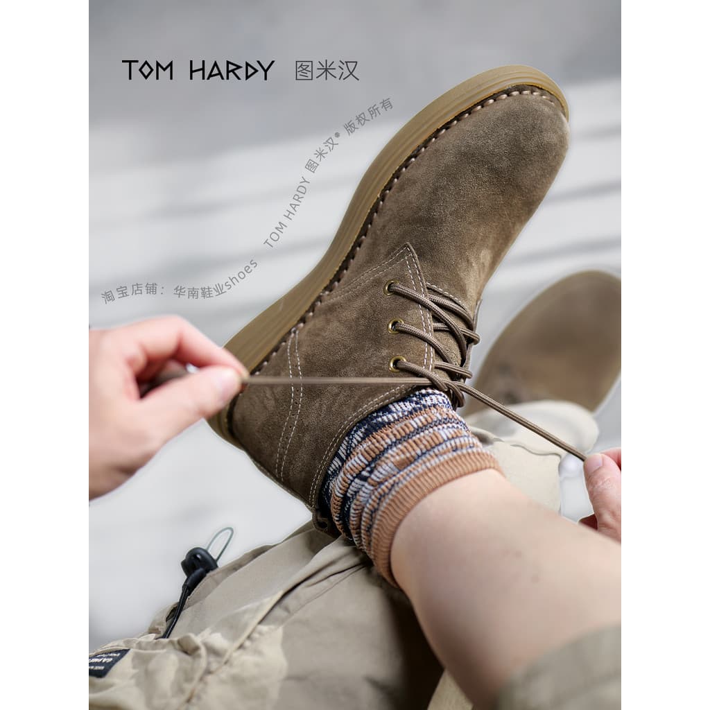 Novo estilo de couro genuíno sapatos masculinos casuais sapatos de couro Retro estilo britânico macacão Martin botas cam