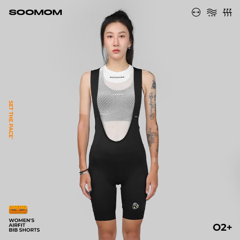 SOOMOM | O2 + seta dupla senhoras cinta ciclismo Shorts estrada Mountain Bike novo estilo respirável
