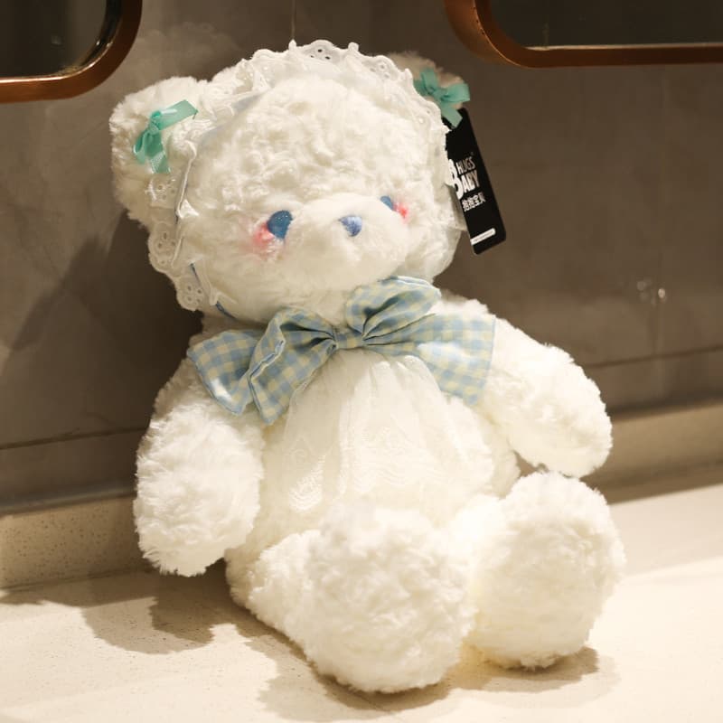 Lolita urso boneca urso branco boneca brinquedo de pelúcia abraço urso de pelúcia boneca travesseiro para menina present