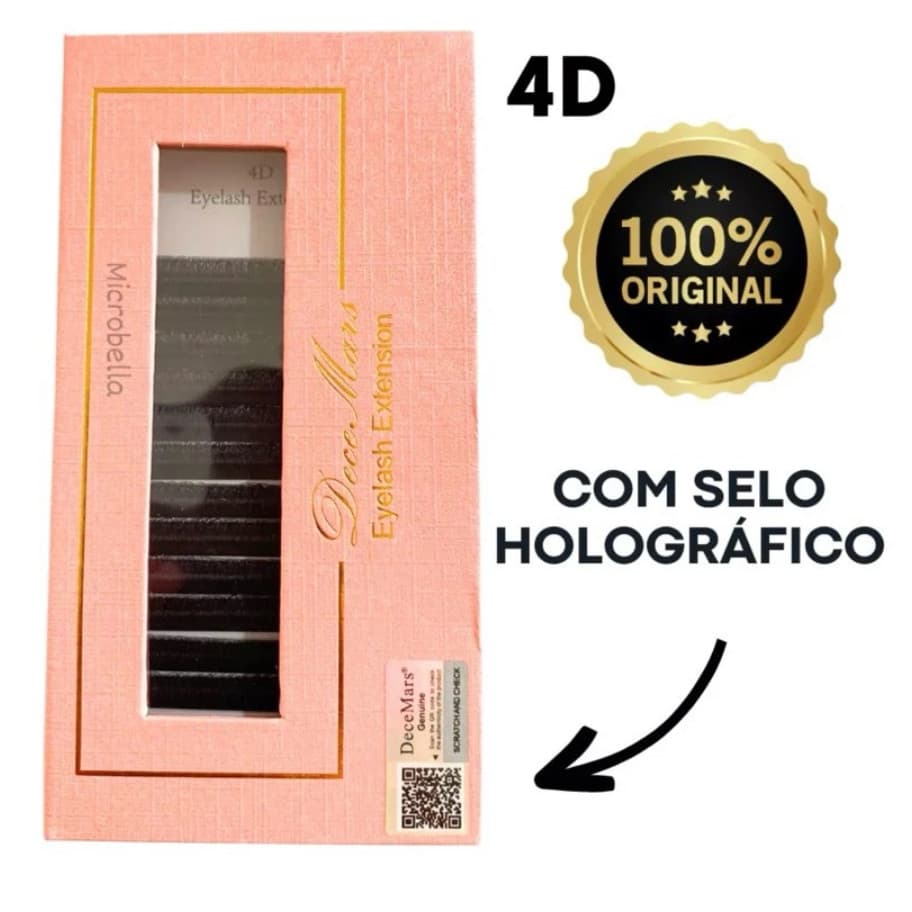 Cílios Decemars Volume Egípcio 4D W Shape mix 8mm a 14mm