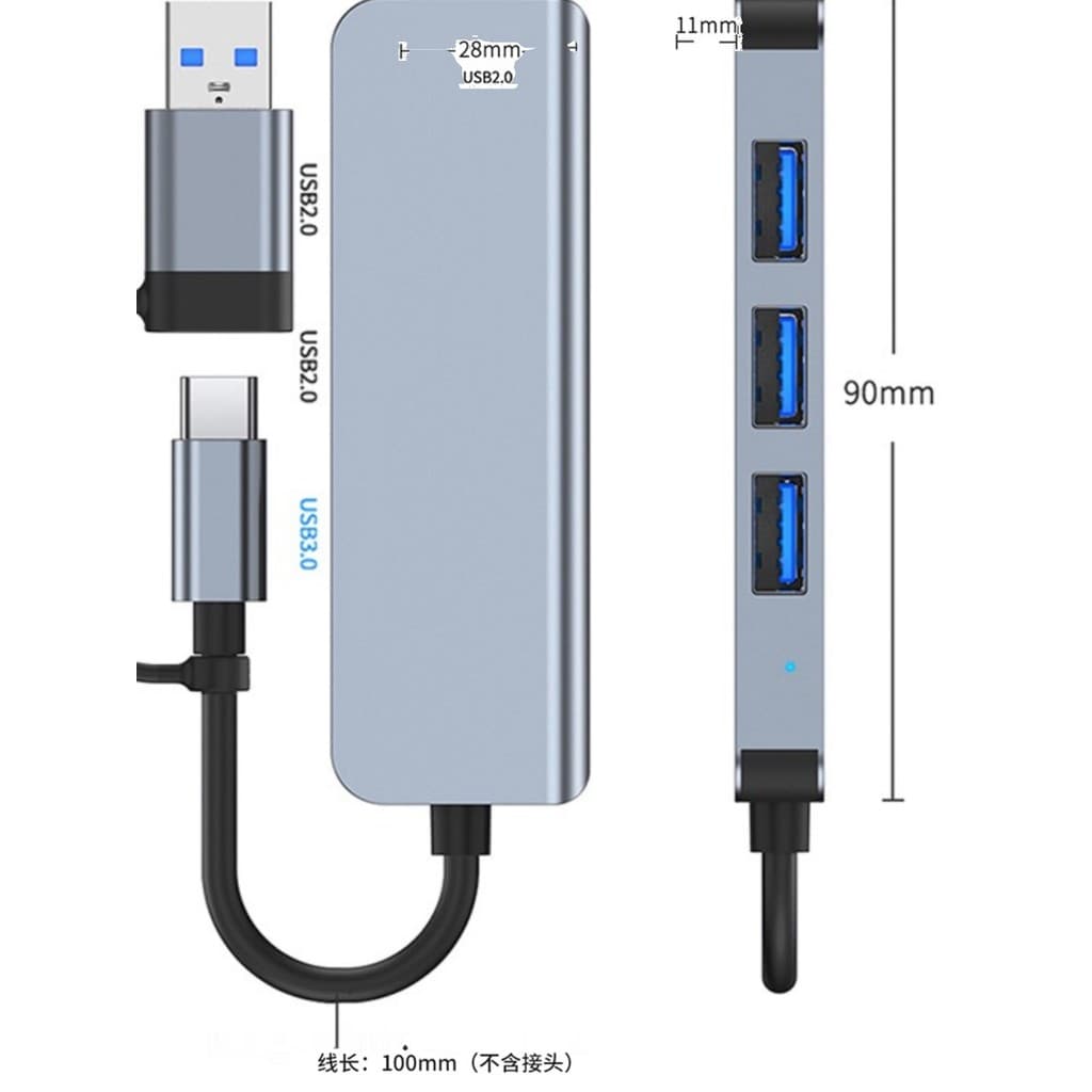 Tipo-C Docking Station usb divisor Desktop computador Notebook conexão de expansão Universal Mouse U conversor de disco