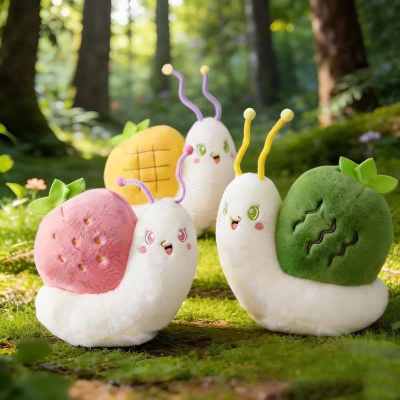 Estoque pronto bonito fruta caracol dragão barco festival brinquedo de pelúcia dragão barco festival boneca de pelúcia m