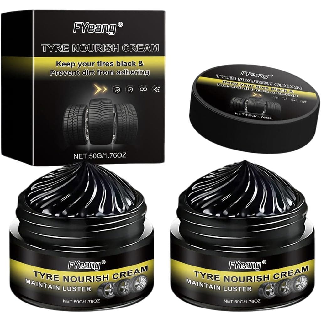 2 unidades de Creme Nutritivo para Pneus, Creme de Cera Nutritiva para Pneus, Cera Poderosa para Limpeza e Renovação de