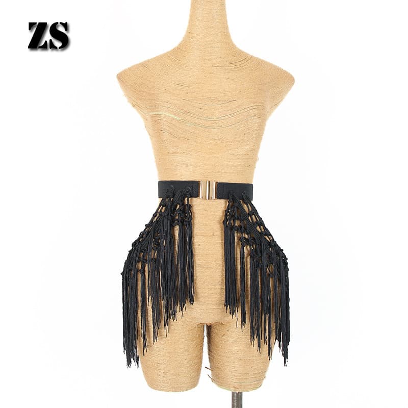 ZS cinto de dança latina desempenho Retro borla jóias cinto elástico dança prática terno saia latina acessórios frete gr