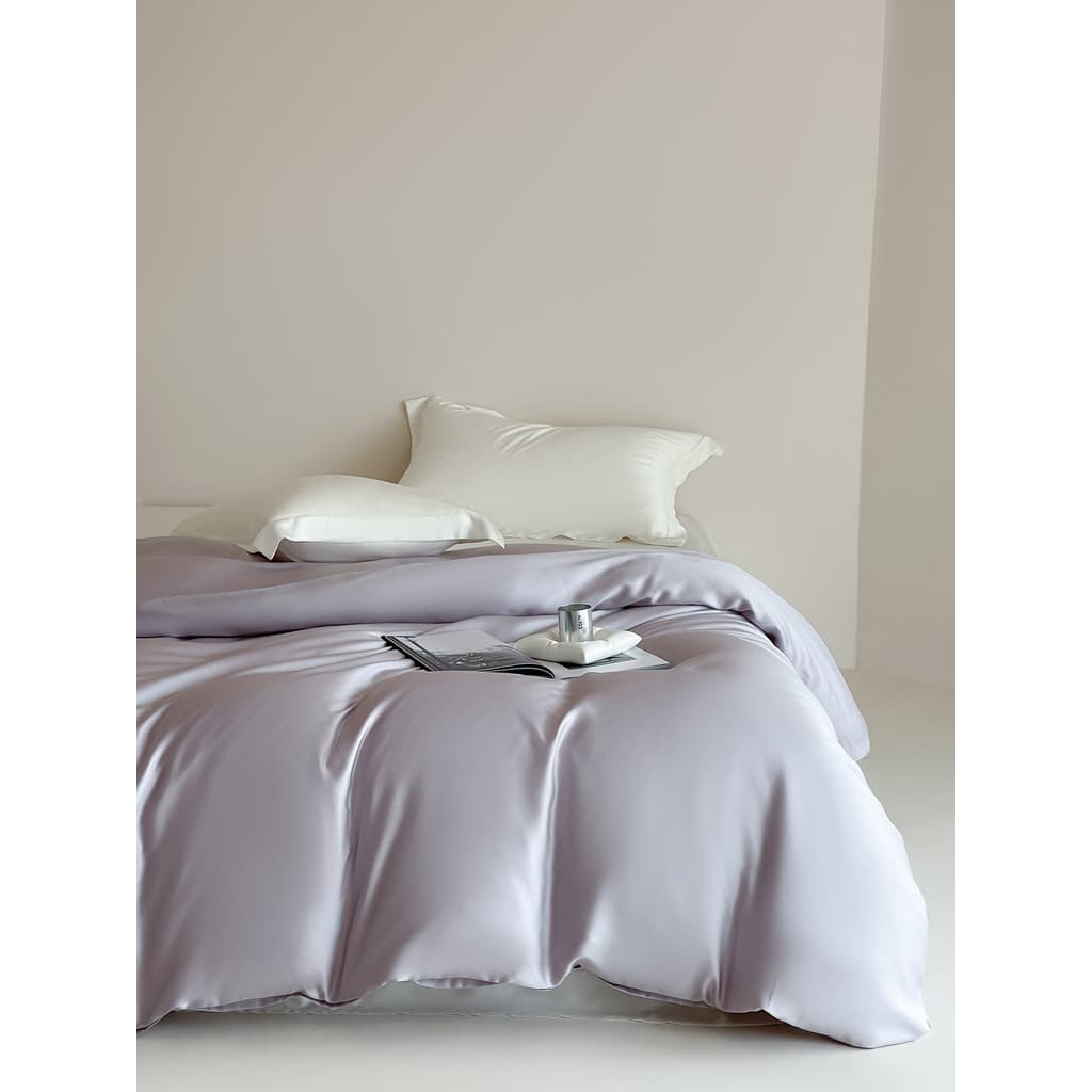 100% Lyocell Fibra Pequeno Luxo Seda Lenzing Tencel Cor Sólida Capa de Colcha Única Capa de Colcha Peça Única Primavera