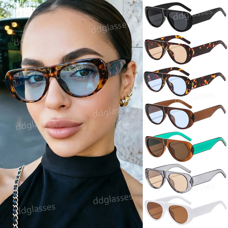 Retro Oval Quadro Proteção UV Óculos De Sol Para Homens E Mulheres Moda Multi-Cor Ao Ar Livre Pára-Protetor Solar