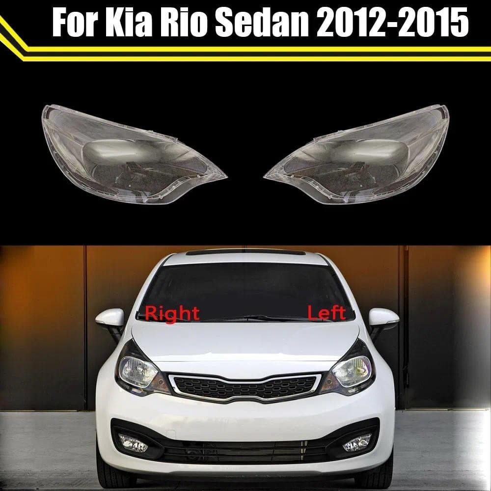 Escudo Do Farol Carro Para Kia Rio Sedan 2012-2015 Sombra Da Lâmpada Capa Transparente Lente Cabeça Luz Caso