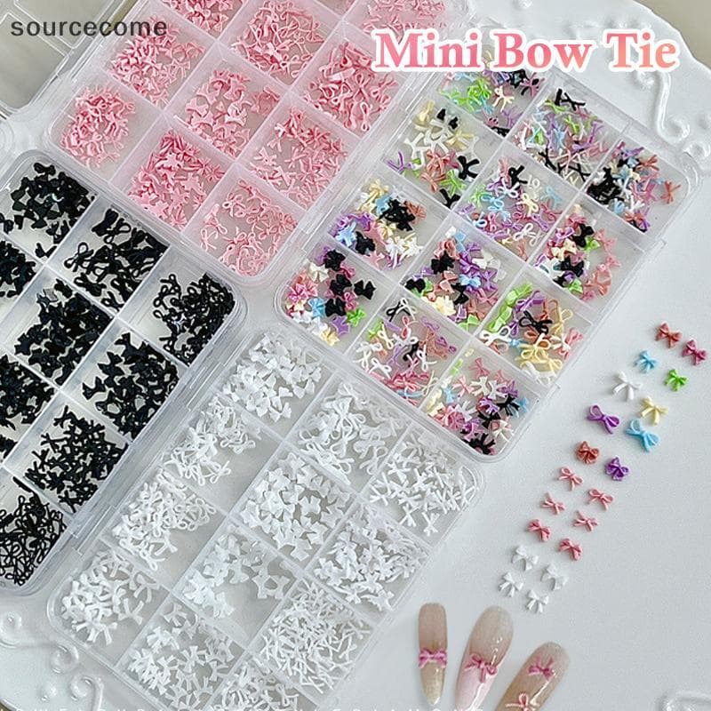 [sourcecome] Conjunto De Gemas Para Arte Em Unhas Com Fita De Resina Colorida 12 Grades Boutique De Manicure DIY