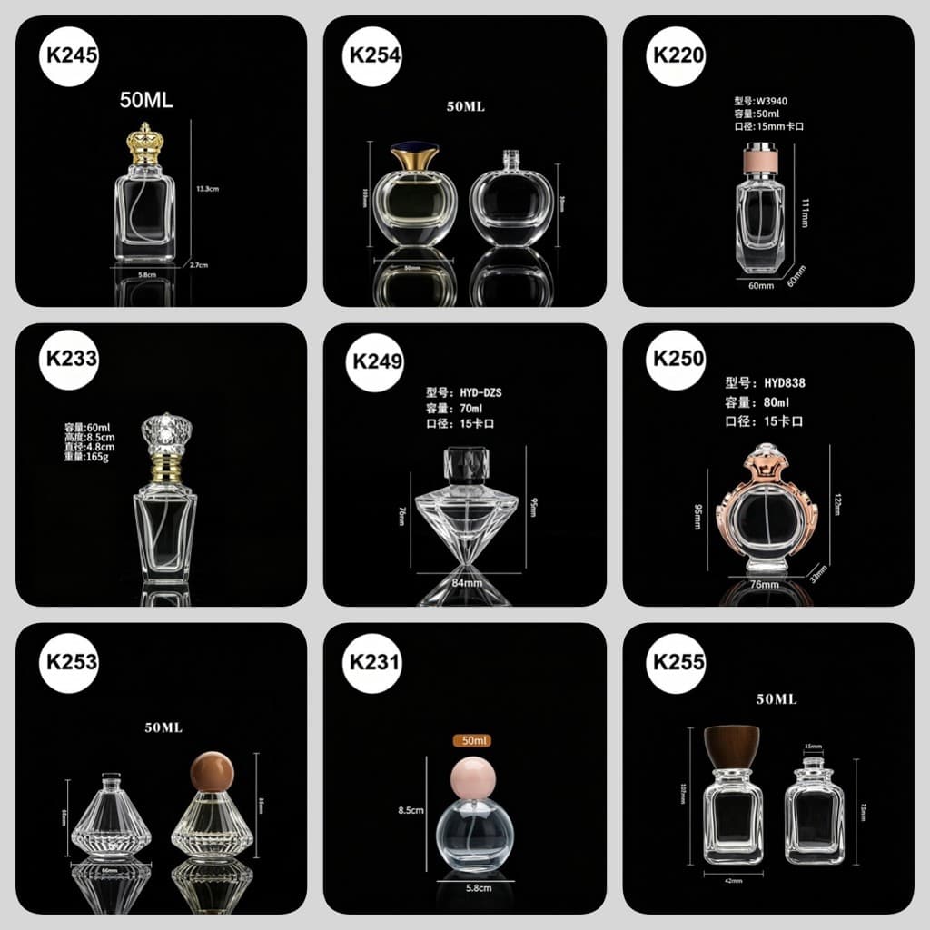 Frasco de perfume portátil recarregável de 50ml - frasco vazio NFKO