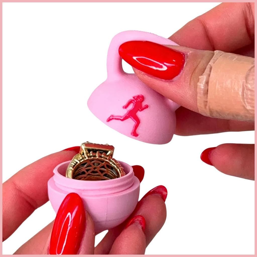 Suporte De Jóias Viagem Kettlebell Em Forma De Brinco Anel De Armazenamento Transportadora Para Meninas Mulheres Casamen