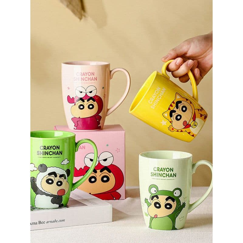 Crayon Shin-Chan série Animal grande capacidade criativo dos desenhos animados caneca copo de cerâmica resistente a alta