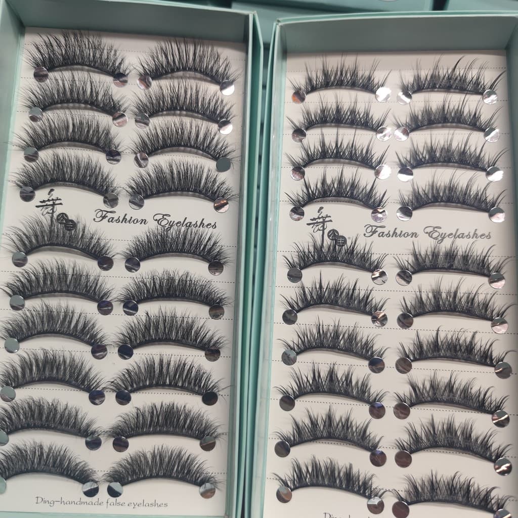 [6 caixas frete grátis] dança princesa haste dura cílios postiços 9mm-16mm Natural grosso Curling cílios cruzados