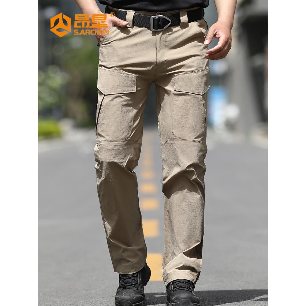 Verão urbano Commuter calças táticas masculinas fino ajuste Ultra-fino resistente ao desgaste calças de secagem rápida m
