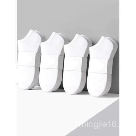 18.12.6 Meias esportivas invisíveis anti odor e suor preto e branco dos homens duplos