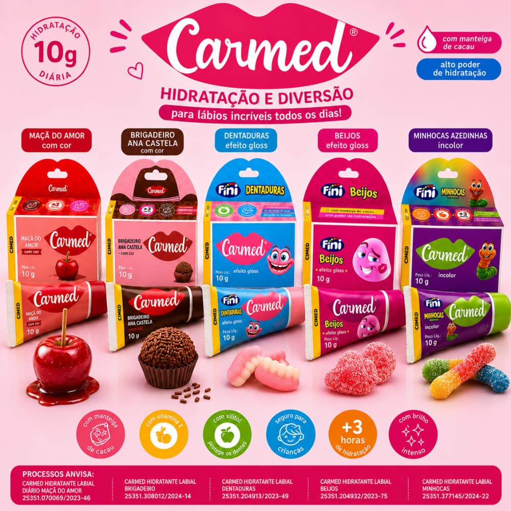 Carmed Hidratante Labial 10g - Variações
