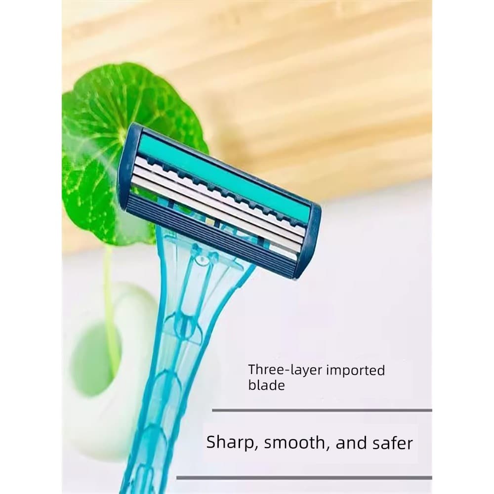 Navalha descartável portátil para viagem, masculina, conveniente, novo estilo, camada dupla, conjunto de lavagem Manual